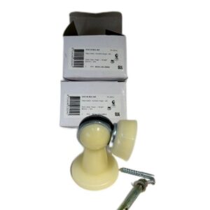 2 Deurstoppen - Kunststof man.wit 80mm