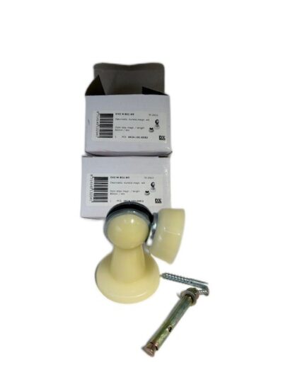 2 Deurstoppen – Kunststof man.wit 80mm