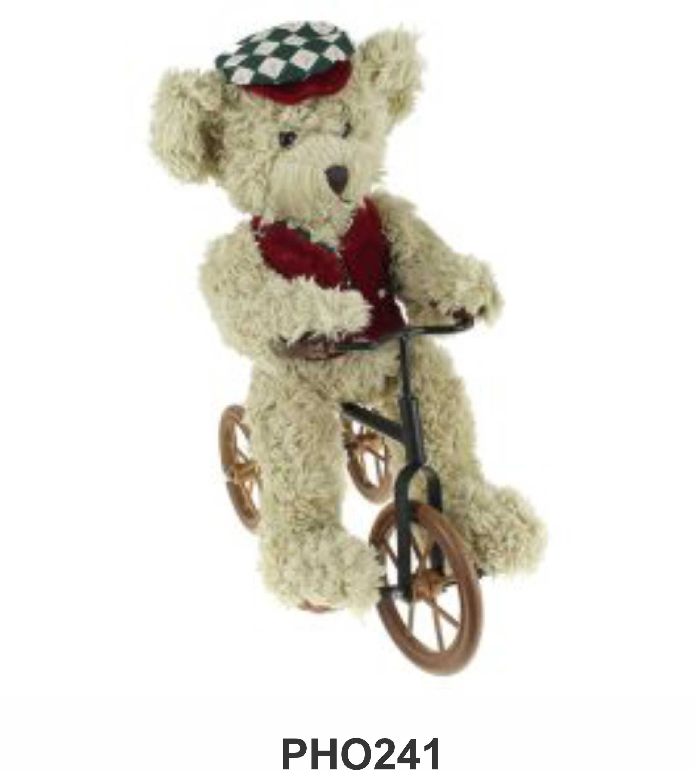 Luxe Decoratie Beer – Beer op fiets – 45x20x35 cm – Special Collectors Edition