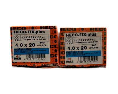 Heko fix plus T15 – schroeven 4.0 x 20 – 2 x 200 stuks