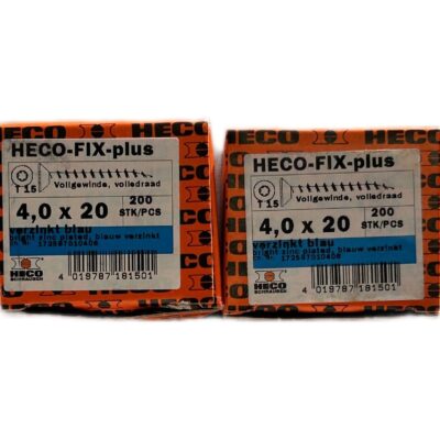 Heko fix plus T15 - schroeven 4.0 x 20 - 2 x 200stuks