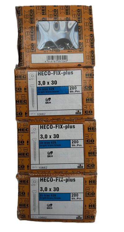 800 Heko fix plus T15 – schroeven 3.0 x 30 – 4 x 200 stuks