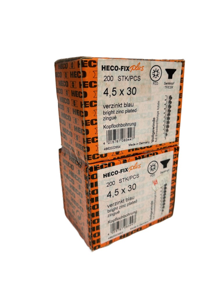 Heko fix plus PZD – schroeven 4.5 x 30 – 2 x 200 stuks