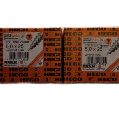 Heko fix 25 - schroeven 50 x 25 - 2 x 200 stuks