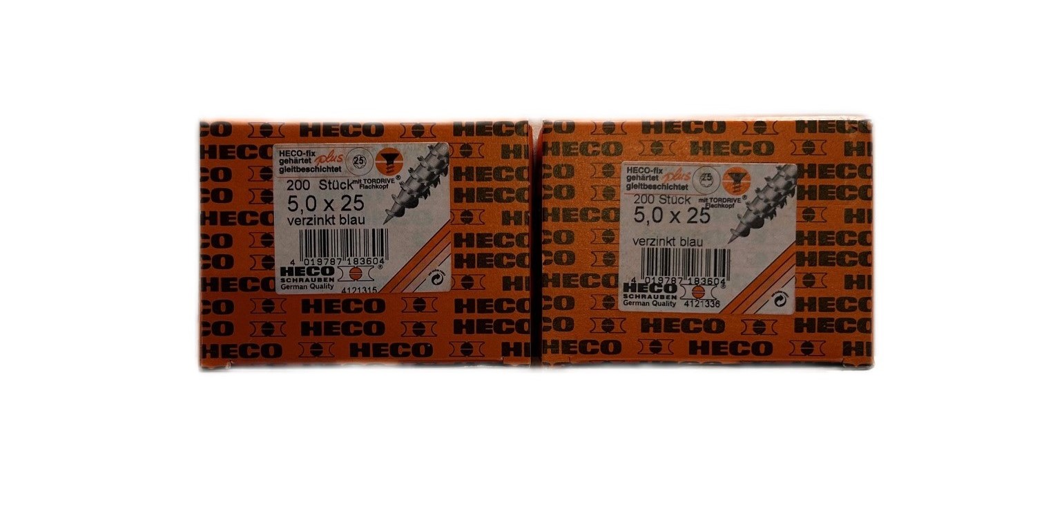 Heko fix 25 – schroeven 50 x 25 – 2 x 200 stuks