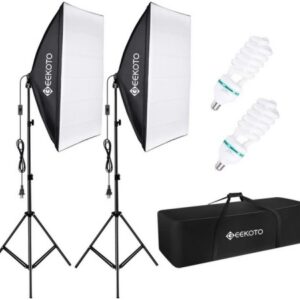 Geekoto softbox set fotostudio 50 x 70cm