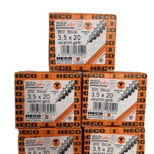 5 doosjes Heko-Fix a 200 schroeven verzinkt 3.5 x 20