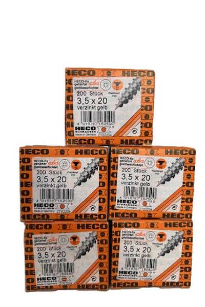 5 doosjes Heko-Fix a 200 schroeven verzinkt 3.5 x 20