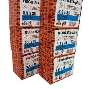 6 doosjes Heko-Fix Plus a 200 schroeven T15 verzinkt 3.5 x 35