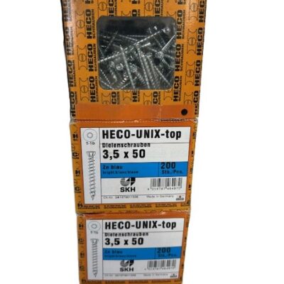 3 doosjes Heko-UNIX - Top a 200 schroeven T10 verzinkt 3.5 x 50