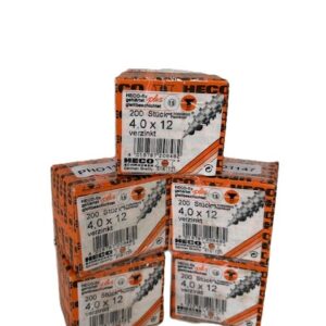 5 doosjes Heko-Fix Plus a 200 schroeven  verzinkt 4.0x12