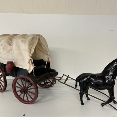 Huifkar met paard 52 x 42 x 28cm