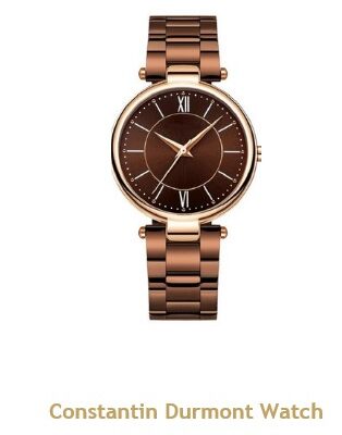 Dames horloge Constantin Durmont Model QZ98 1/01 Bruin
