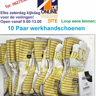 Deze kavel loopt af precies één week na
  het eerste bod.12 paar werkhandschoenen