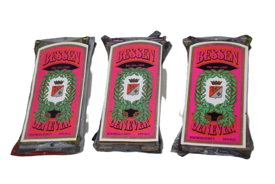 Voor 5 stuks vintage “oude jenever” etiketten. - Afbeelding 4