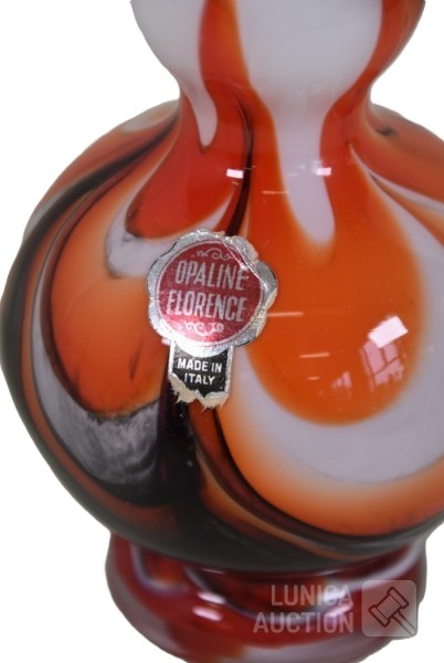 Opaline Florence vaas hoogte 21cm, in goede staat. - Afbeelding 2