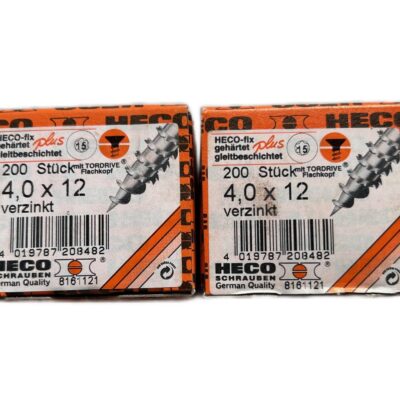 Heko fix plus T15 - schroeven 4.0 x 12 - 2 x 200 stuks