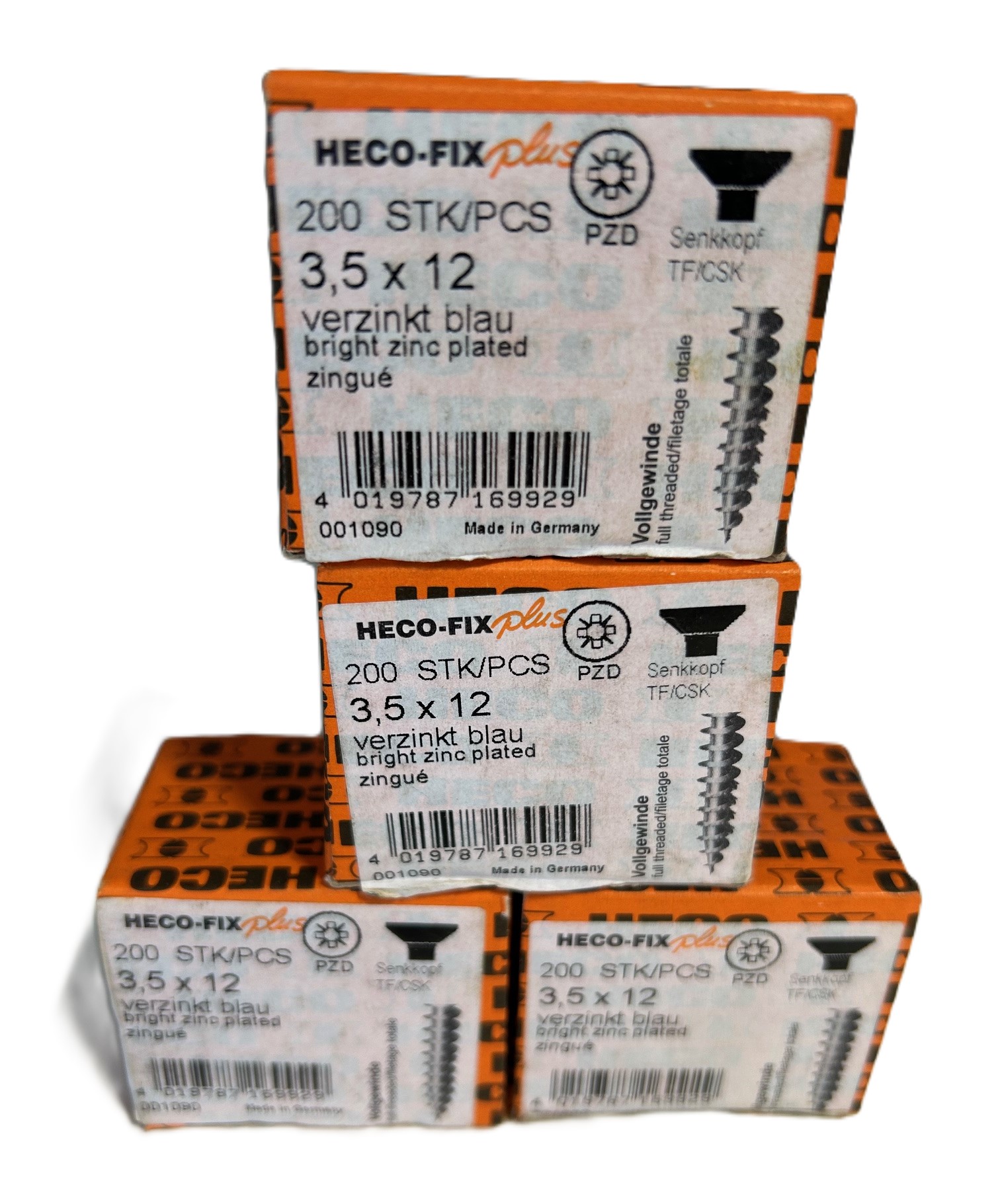 Heko fix plus PZD- schroeven 3.5 x 12 – 2 x 200 stuks