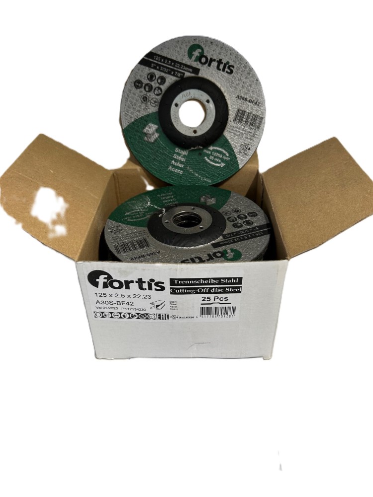 25 Fortis slijpschijven 125 x 1.6 x22.23