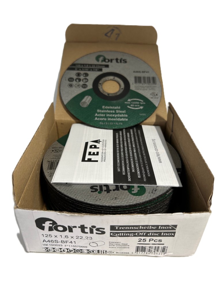 25 Fortis slijpschijven 125 x 1.6 x22.23 - Afbeelding 2