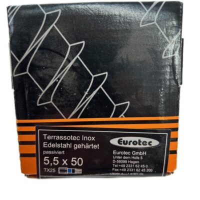 Eurotech 5,5 x 50 TX25 	200 stuks edelstaal