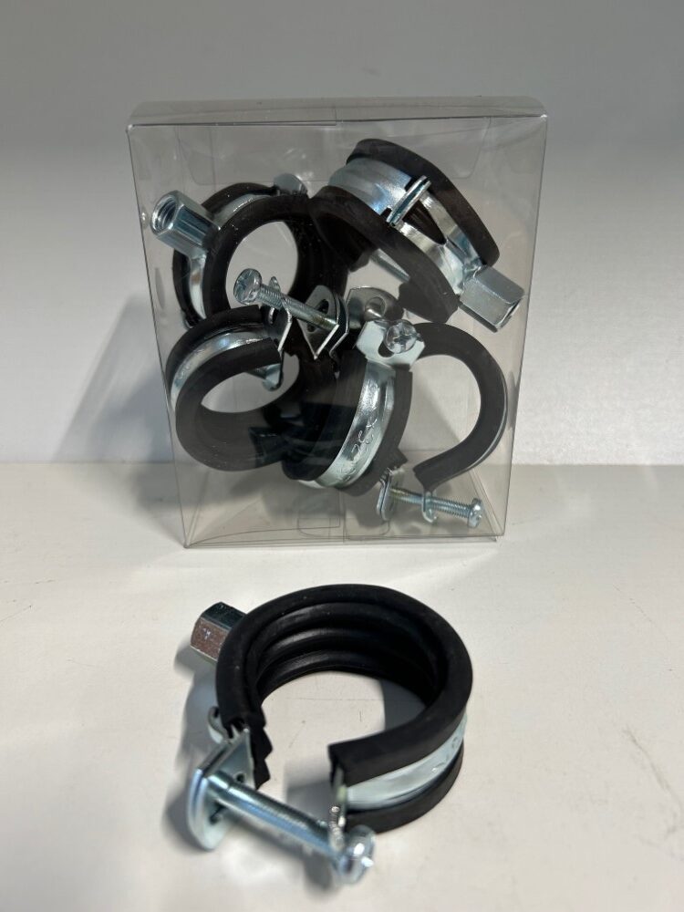 5 Scharnierende pijpbeugels geluid isolerend 5 x 32-37 M8/210