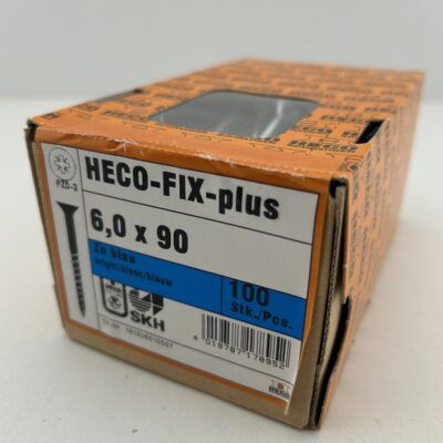 HECO FIX plus schroeven verzinkt Pozidrive PZ-3 platverzonken kop 6.0 x 90 mm 100 stuks