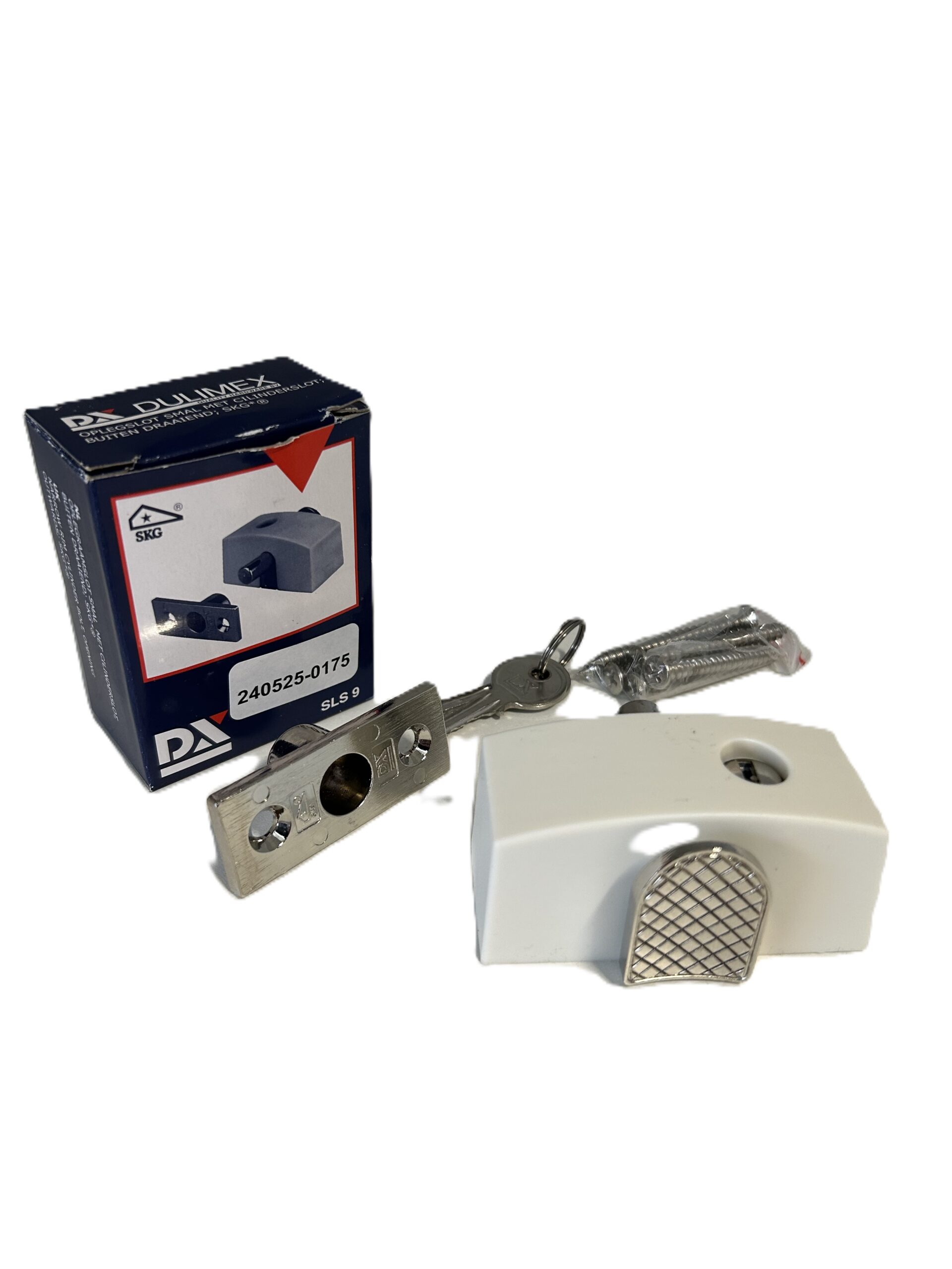 Dulimex Oplegslot-wit-zamac smal buitendraaiend 75 x 33mm - Afbeelding 3