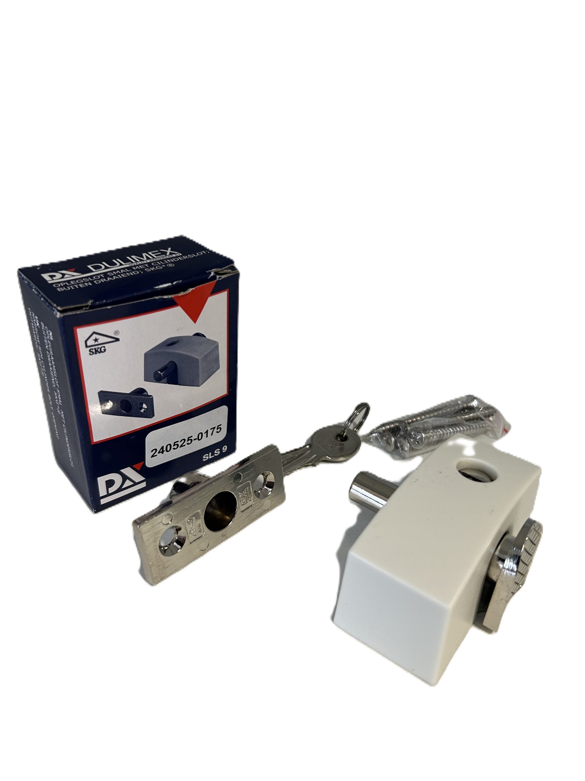 Dulimex Oplegslot-wit-zamac smal buitendraaiend 75 x 33mm - Afbeelding 2