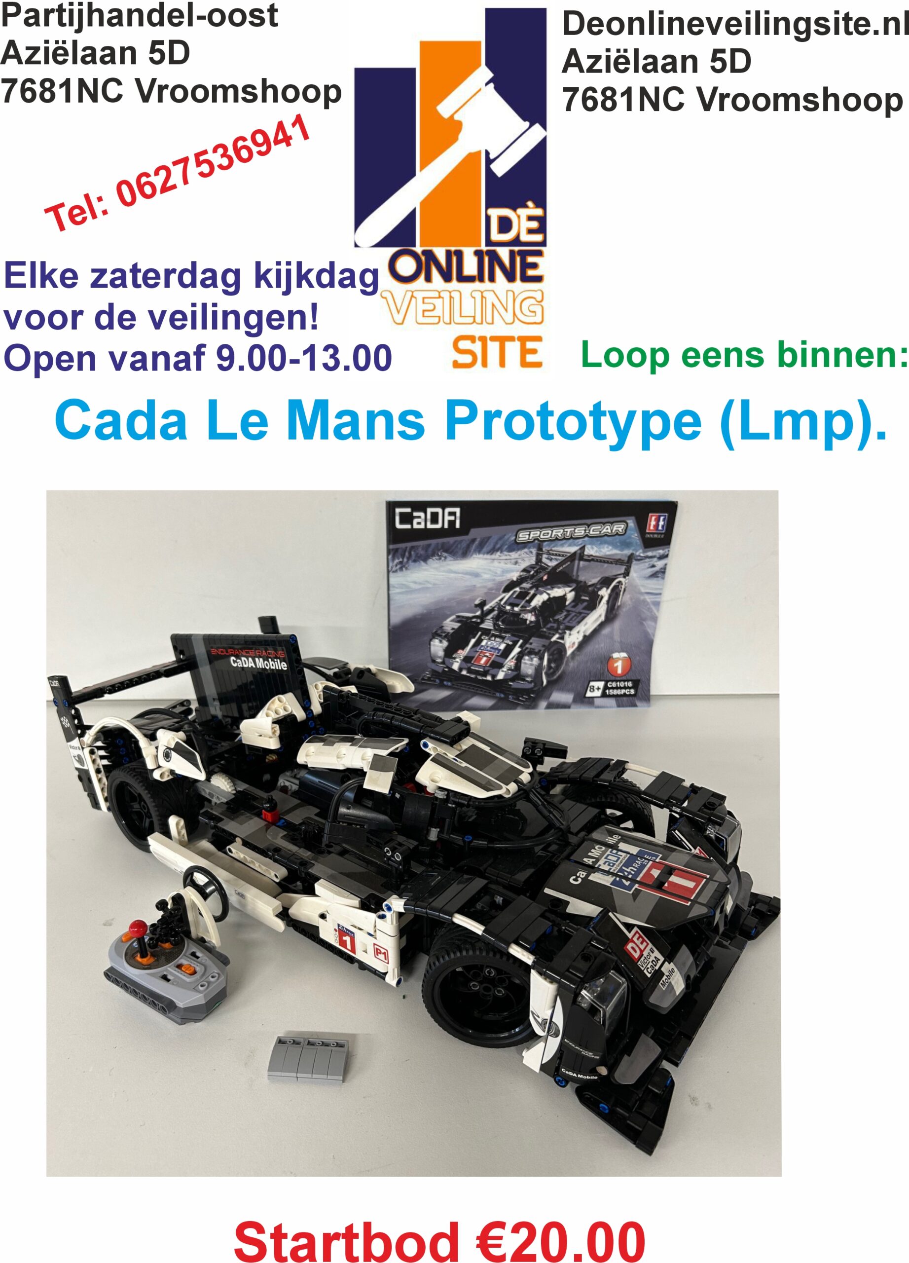 Deze kavel loopt af precies één week na
  het eerste bod.Cada Le Mans Prototype (Lmp).