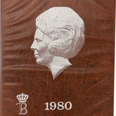 Muntenalbum voor Nederlandse munten van de jaren 1980 met 46 munten