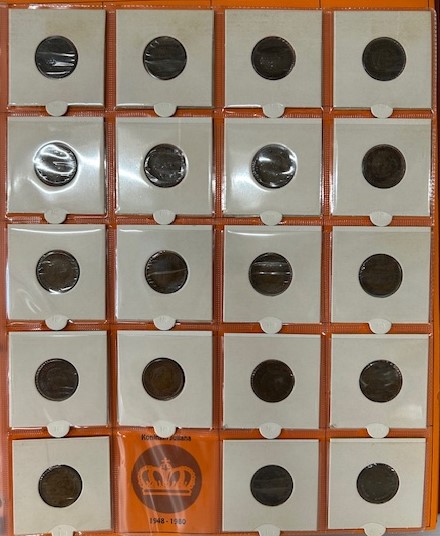 Muntenalbum voor Nederlandse munten van de jaren 1948-1980 met 147 munten - Afbeelding 8
