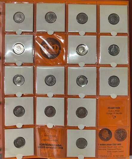 Muntenalbum voor Nederlandse munten van de jaren 1948-1980 met 147 munten - Afbeelding 4