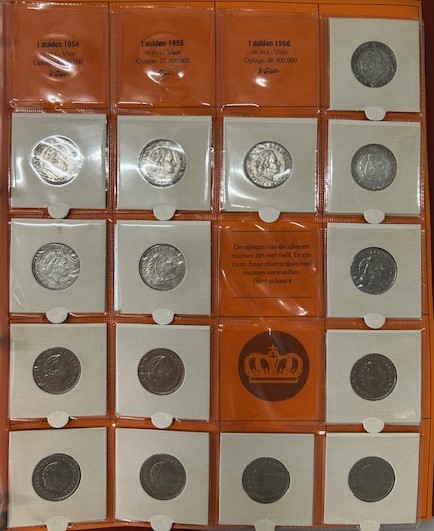 Muntenalbum voor Nederlandse munten van de jaren 1948-1980 met 147 munten - Afbeelding 3
