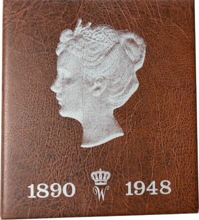 Muntenalbum voor Nederlandse munten van de jaren 1890-1948 met 13 munten