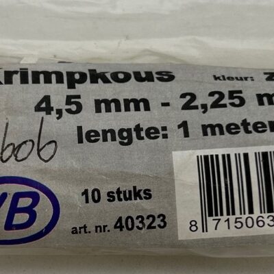 4 x Krimpkous 4.5 mm - 2.25 mm 1mtr