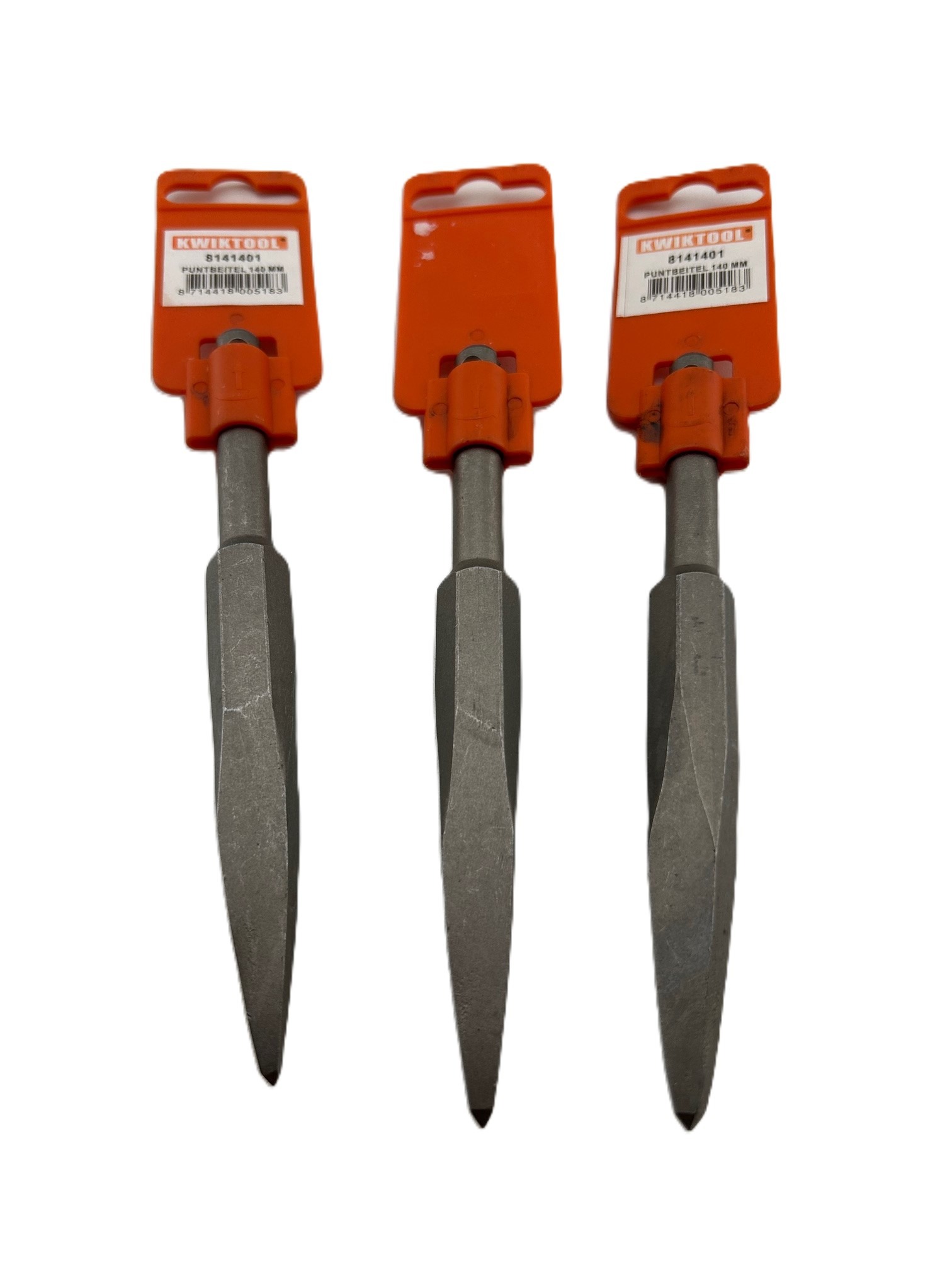 3 x Kwiktool SDS Plus puntbeitel 15cm
