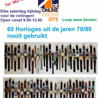 Deze kavel loopt af precies één week na
  het eerste bod.31 Horloges uit de jaren 60-70-80 Commodore - Salvatore etc