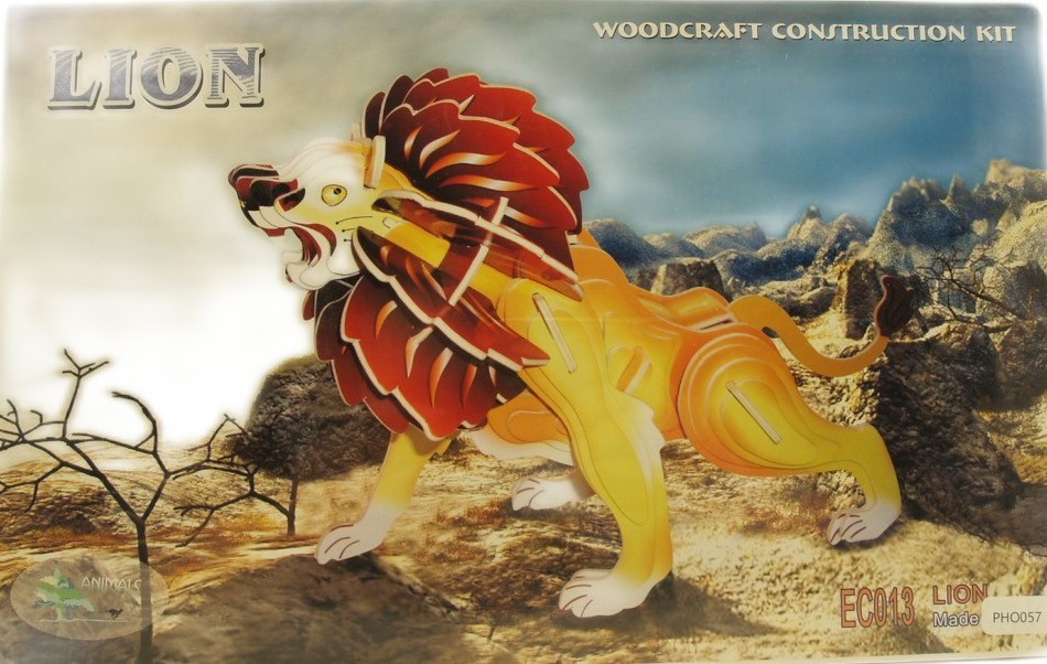 3d Puzzle Lion large Color