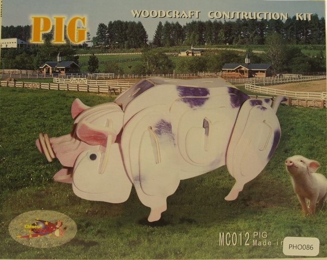 3d Puzzle Pig Color