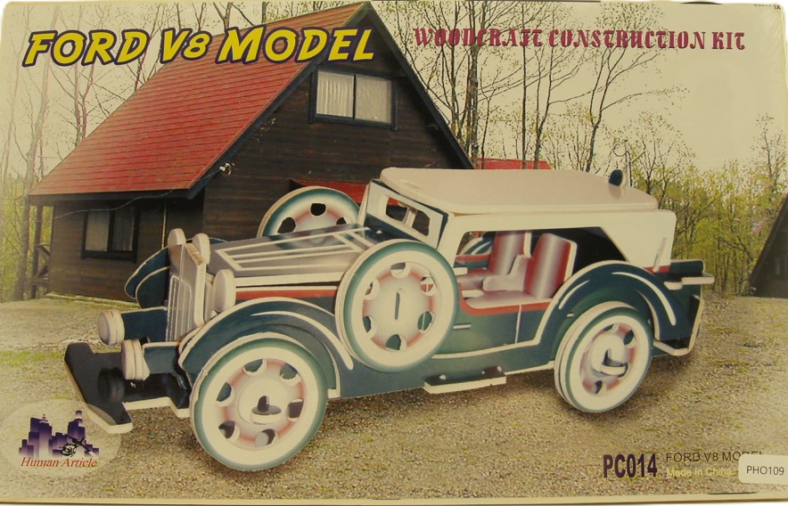 3d Puzzle Ford V8 Color