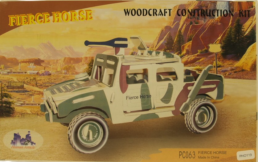 3d Puzzle Militaire Jeep Color
