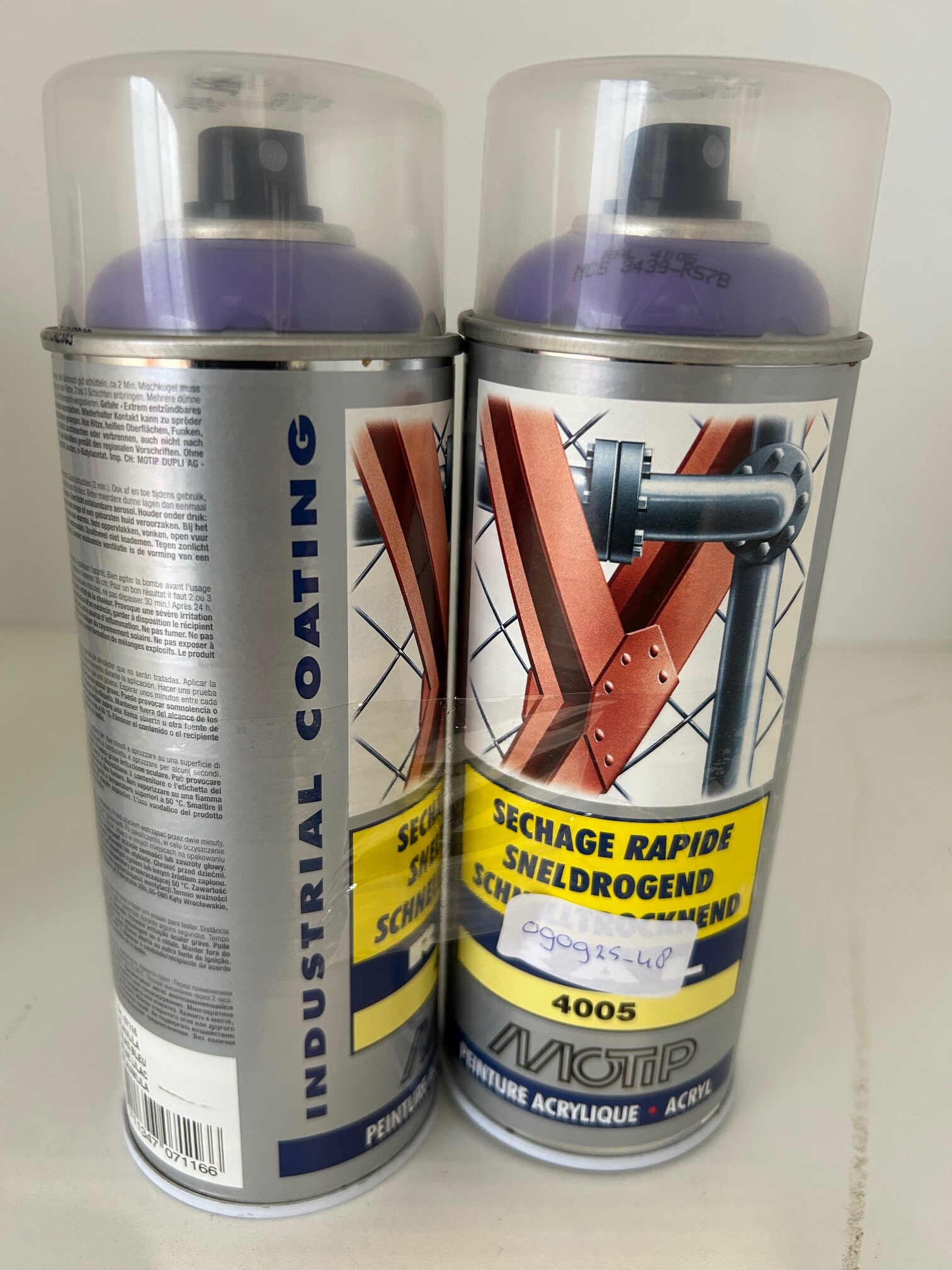 2 Bus sneldrogende industrie coating ral 4005 Blauw Lila