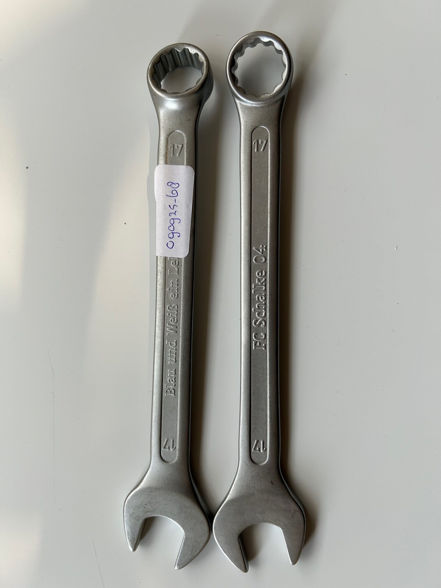 2 x ring-steeksleutel “17” FC Schalke 04 Blau und Weiss ein Leben lang