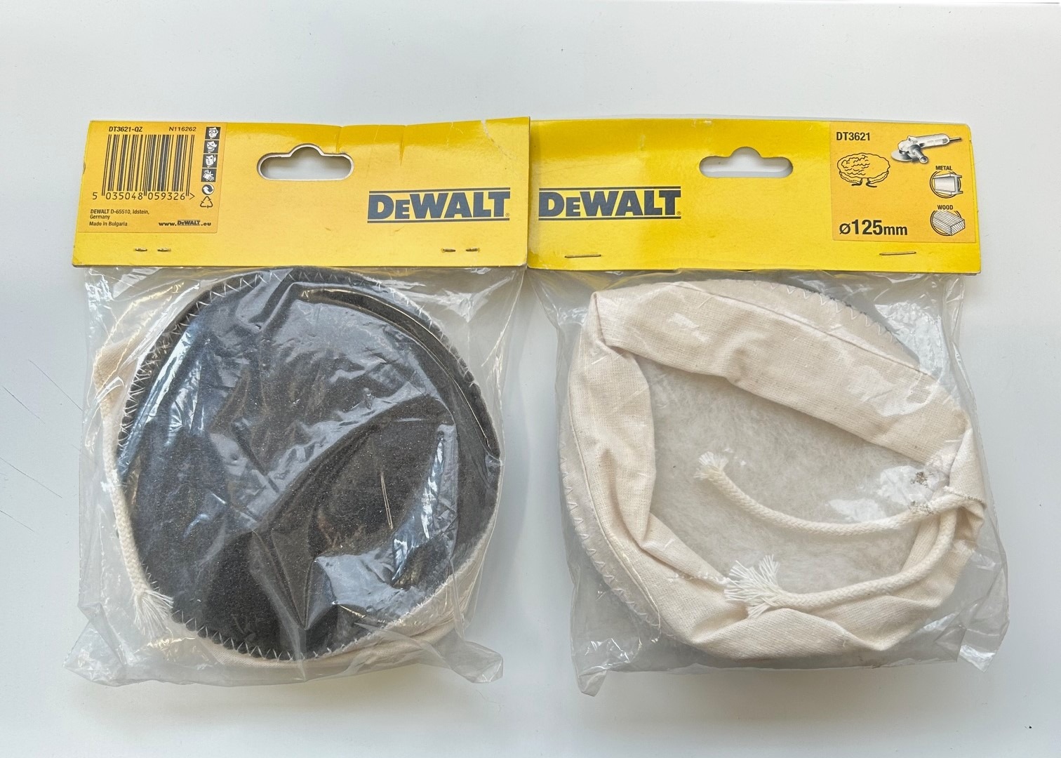 2 x DeWalt QZ polijsthoezen met een diameter van ø125mm . - Afbeelding 2