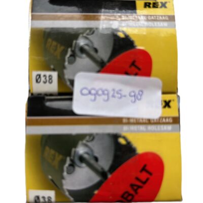 2 x Rex Bi-metaal gatzaag 8% kobalt 38mm