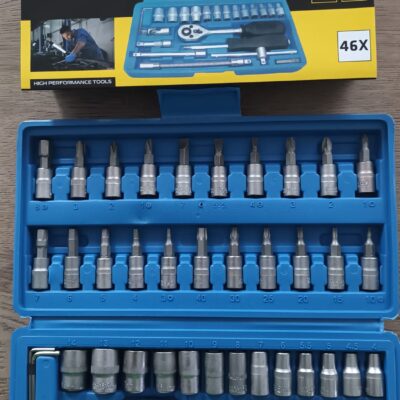 Deze kavel loopt af precies één week na
  het eerste bod.46 delige dopsleutelset