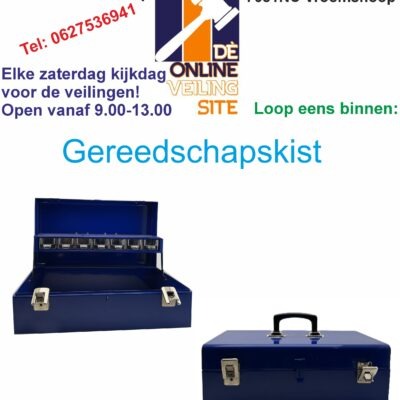 Deze kavel loopt af precies één week na
  het eerste bod.Gereedschapskist