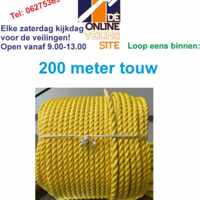 Deze kavel loopt af precies één week na
  het eerste bod.Bos touw 200 meter