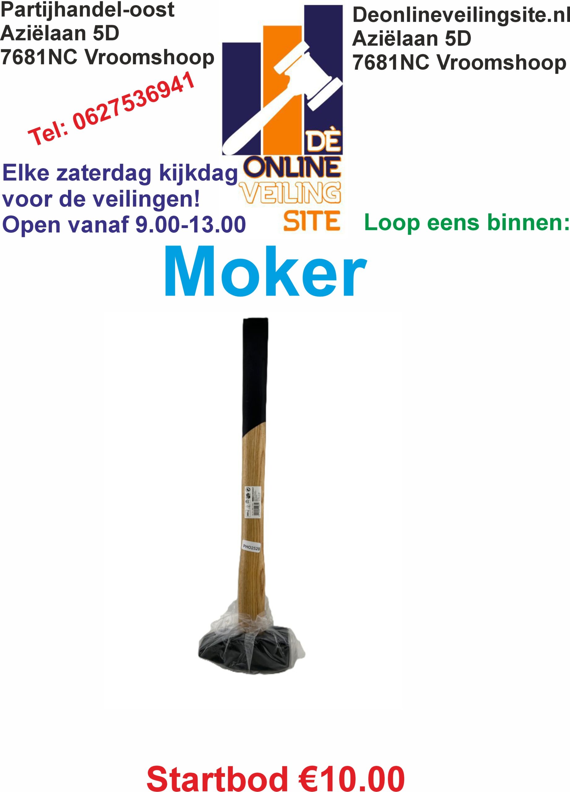 Deze kavel loopt af precies één week na
het eerste bod.Moker
